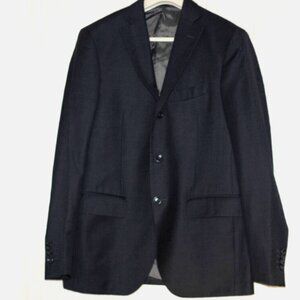 Vitale Barberis Canonico Cartella Charcoal Wool  Button Vents blazer Italy sz.50